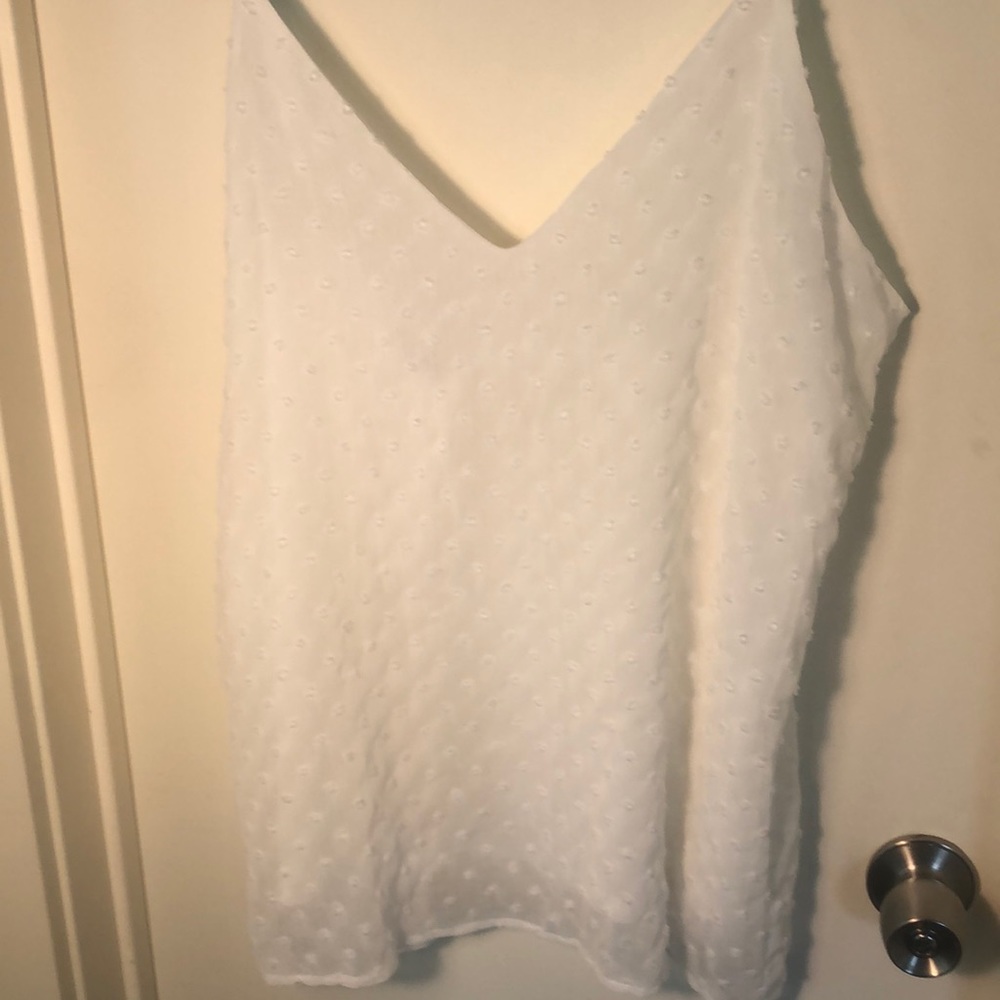 White blouse with adjustable straps